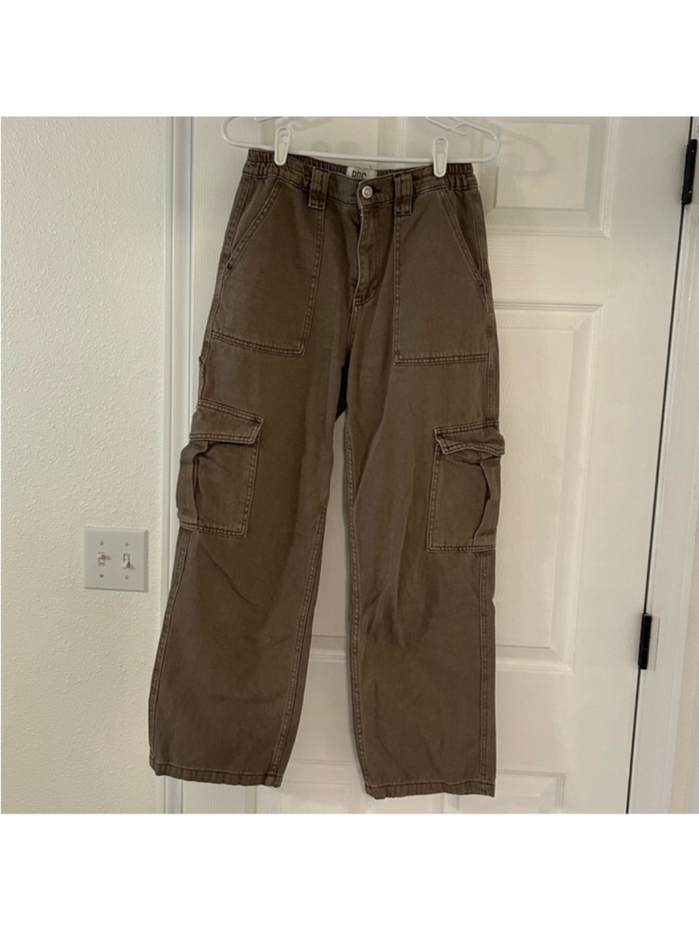 Urban Outfitters Brown Straight-Leg Cargo Pants
